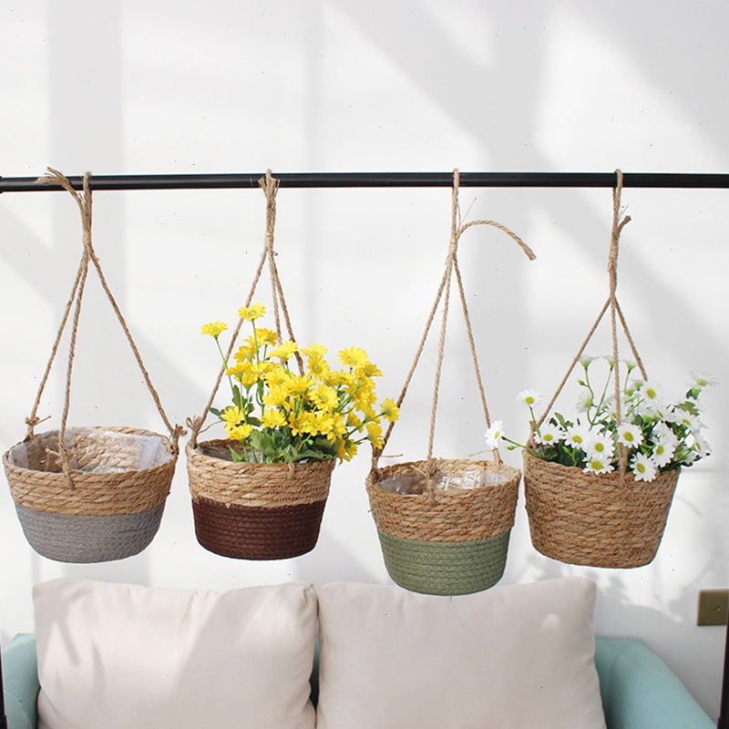 Spider Plant Hanging - Palha pendurado cesta vaso de flores