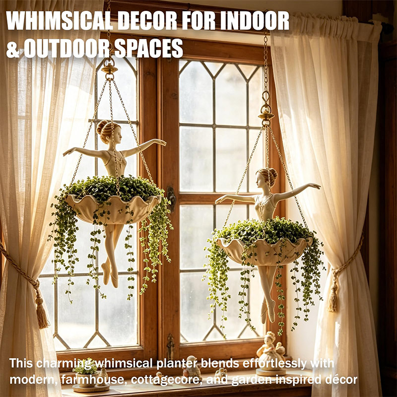 Vaso Suspenso Bailarina com Co - Spider Plant Hanging avaliação e preço