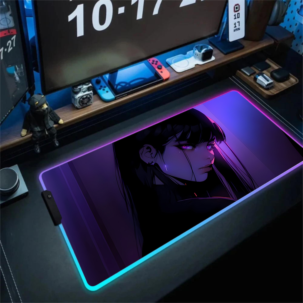 Anime menina mousepad gaming m - Tradescantia Purple avaliação e preço