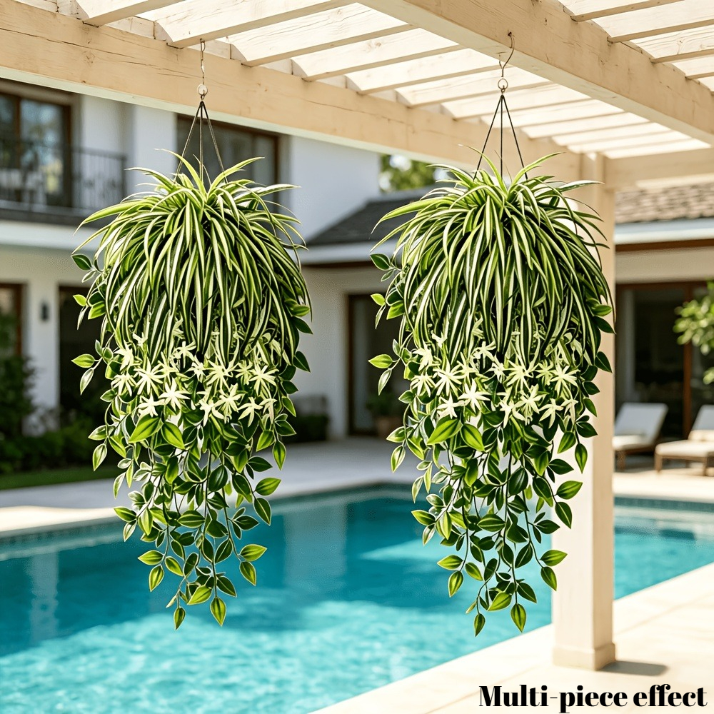 Conjunto de 4 Plantas Artifici - Spider Plant Hanging avaliação e preço