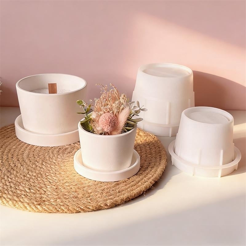 Vaso Redondo de Gesso para Pla - Echeveria Succulent avaliação e preço